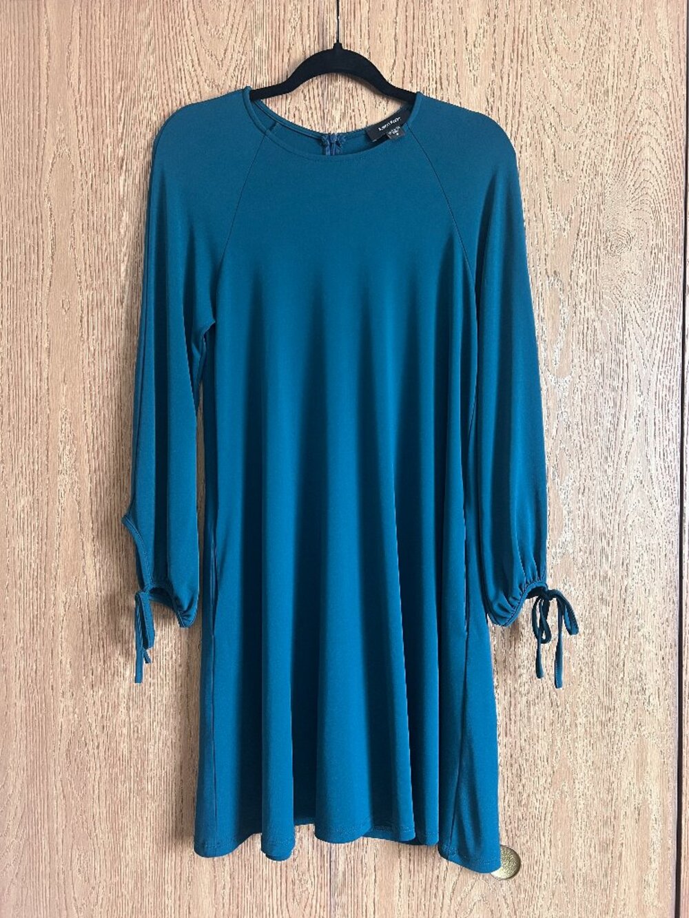 Karen Kane Teal Long Sleeve Shift Dress